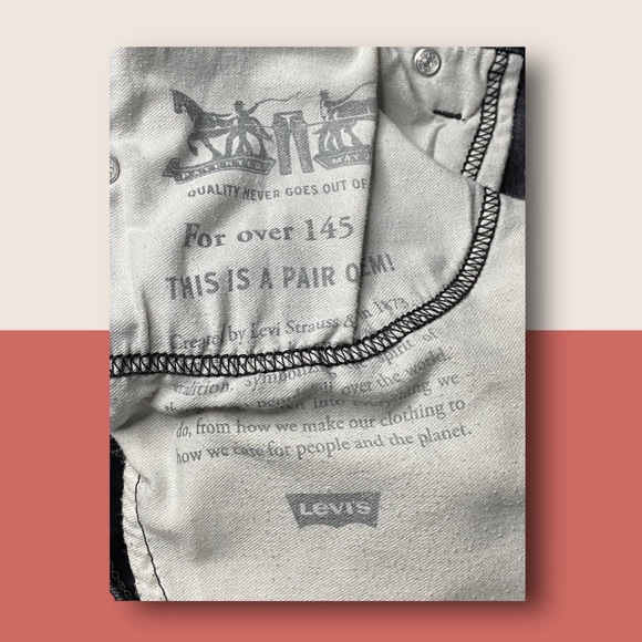 👖 LEVIS 511 SLIM FIT BLACK ANKLE ZIP JEANS W34 L32 - Picture 9 of 9